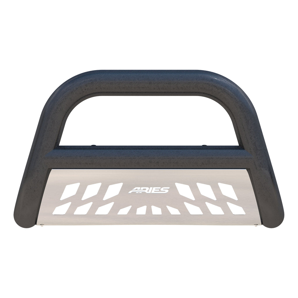 ARIES AL45-3012 Big Horn 4in. Black Aluminum Bull Bar; Select Ford F-250; F-350; F-450; F-550 - Truck Part Superstore