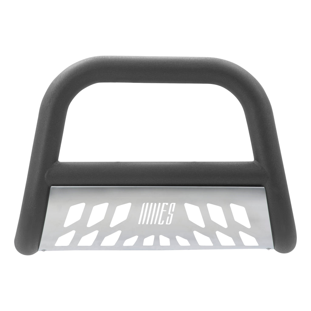 ARIES AL45-4006 Big Horn 4in. Black Aluminum Bull Bar; Select Silverado; Sierra 2500; 3500 HD - Truck Part Superstore