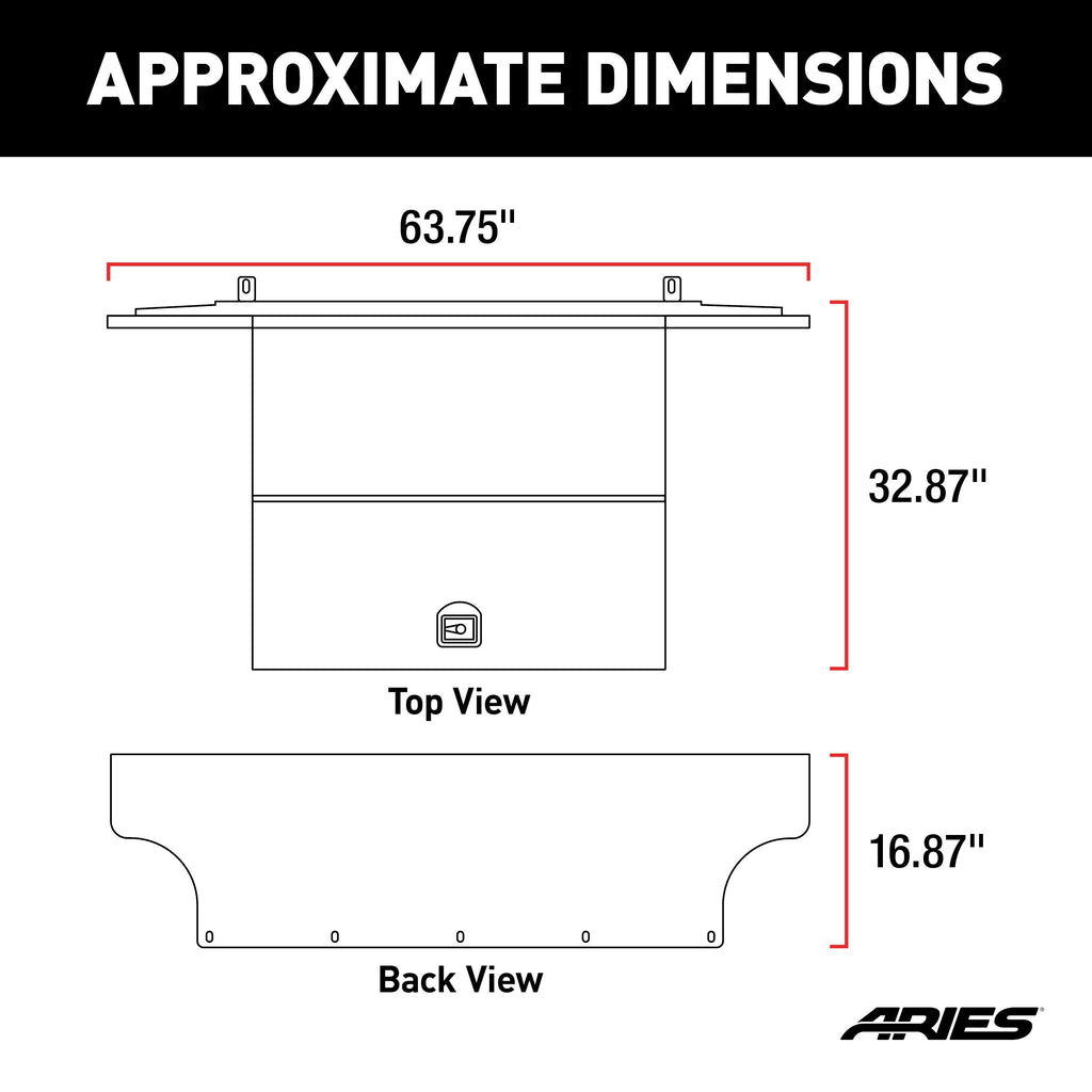 ARIES ALC25000-00 Jeep JK Unlimited Security Cargo Lid Center Section for Select Jeep Wrangler