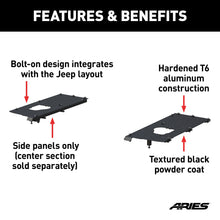 Load image into Gallery viewer, ARIES ALC25000-01 Jeep JK Unlimited Security Cargo Lid Side Panels for Select Jeep Wrangler