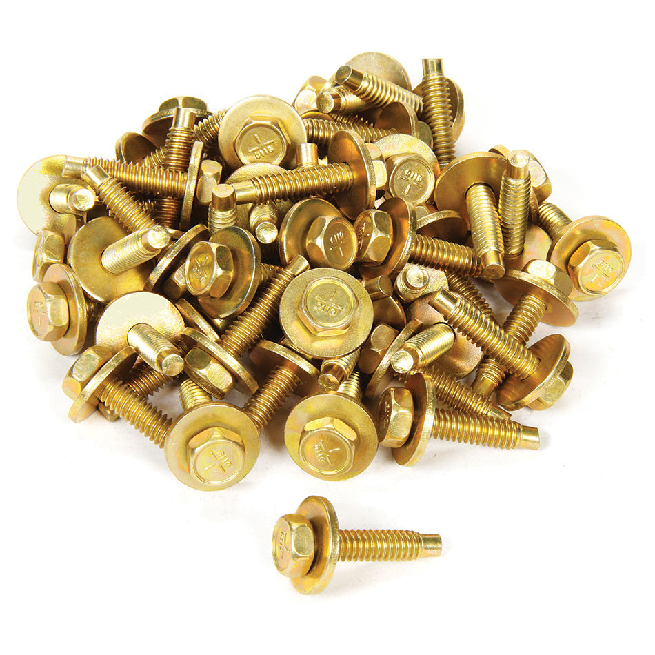 ALLSTAR PERFORMANCE 16554-50 Body Bolt 1-1/8in 50pk Gold