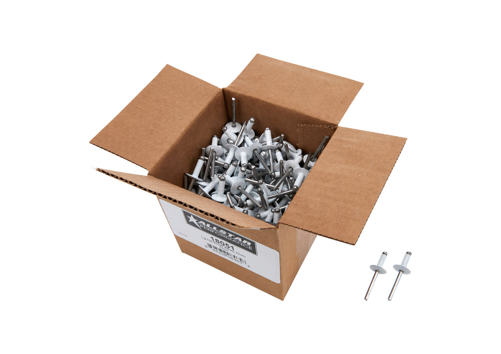 ALLSTAR PERFORMANCE 18051 Lg Hd Rivet White Alum 250pk