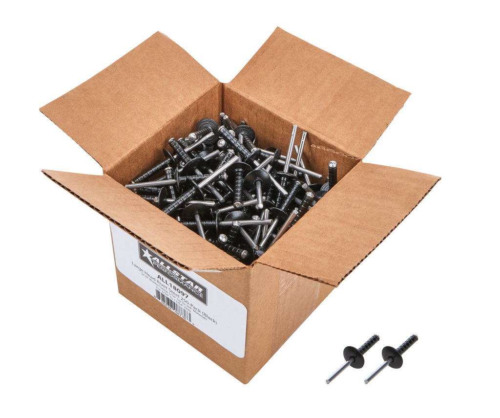 ALLSTAR PERFORMANCE 18097 Lg Hd Rivet Black 250pk Multi Grip