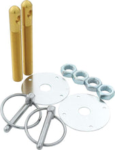 Load image into Gallery viewer, ALLSTAR PERFORMANCE 18503 Alum Hood Pin Kit 1/2in with 1/4in Clips Gold