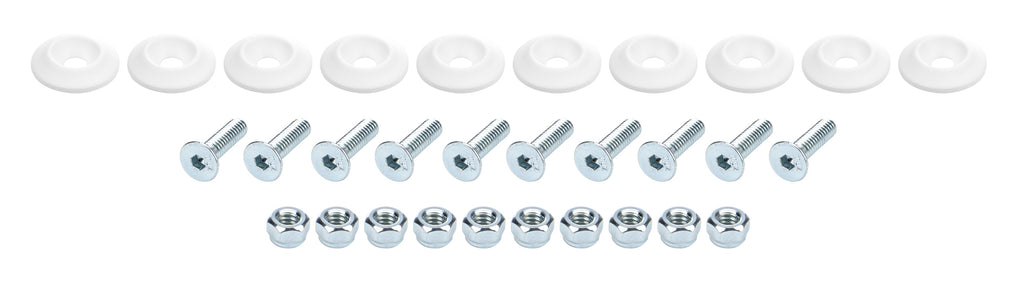 ALLSTAR PERFORMANCE 18681 Countersunk Bolt Kit White 10pk