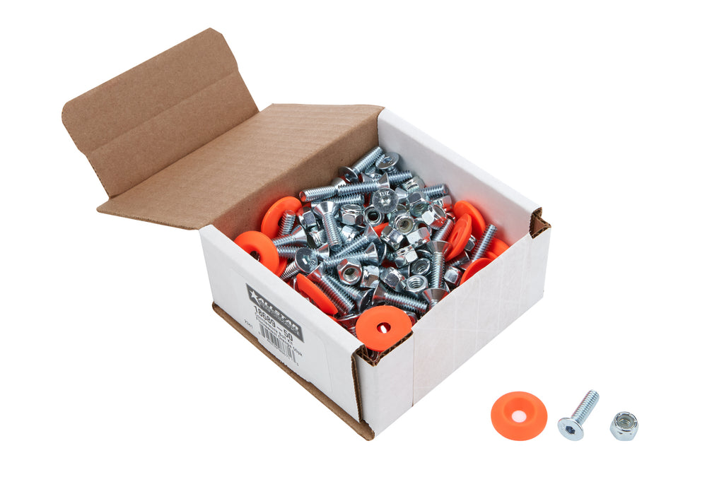 ALLSTAR PERFORMANCE 18689-50 Countersunk Bolt Kit Fluorescent Orange 50pk