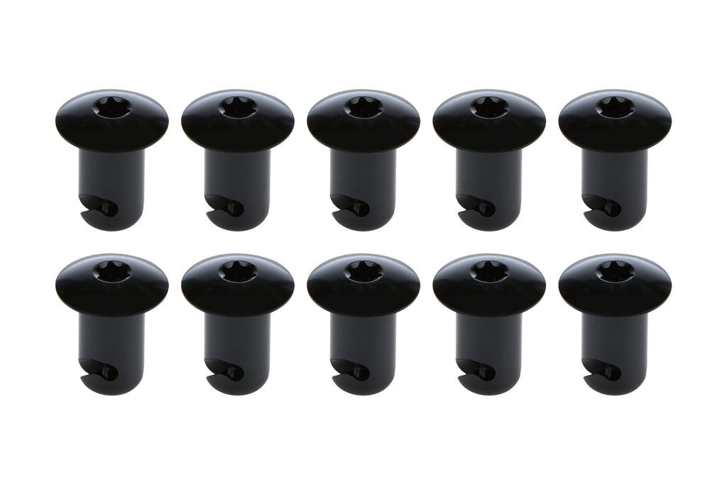 ALLSTAR PERFORMANCE 19073 Oval Hd T-30 Torx Fast. 7/16 .500in 10pk Alum Bl