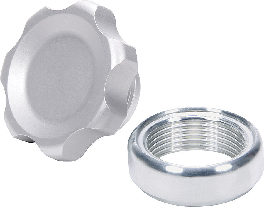 ALLSTAR PERFORMANCE 36160 Filler Cap Silver with Weld-In Alum Bung Small