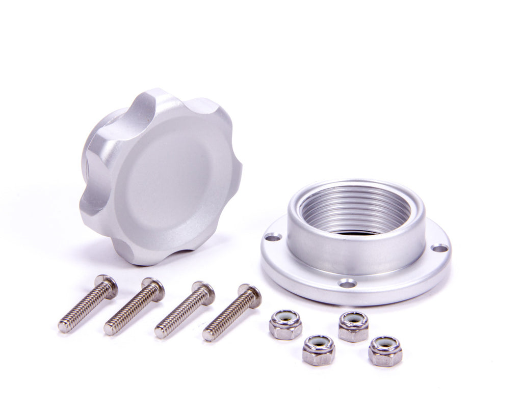 ALLSTAR PERFORMANCE 36180 Filler Cap Silver with Bolt-In Alum Bung Small