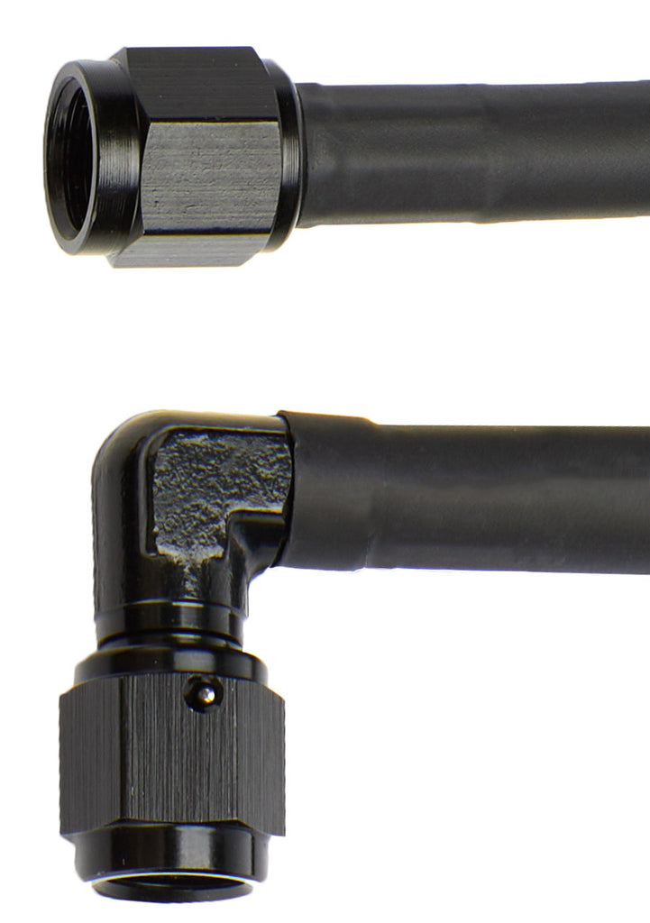 ALLSTAR PERFORMANCE 48402 Coated Braided Line 18in #4 Hose -4 90 Deg/-4 Str