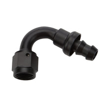 Load image into Gallery viewer, ALLSTAR PERFORMANCE 49463 Pushlock Hose End Black 120 Deg Elbow -8