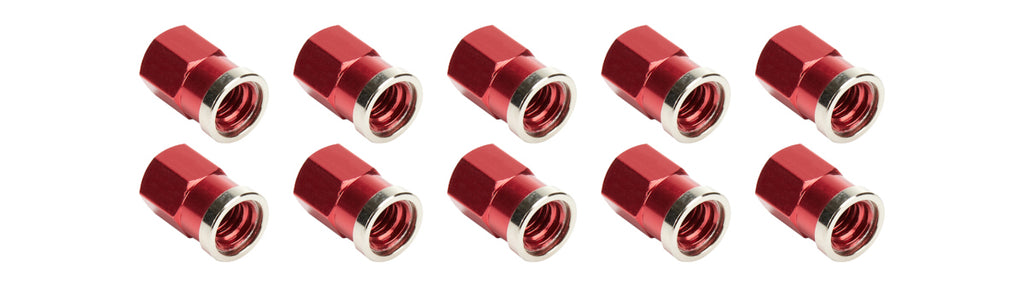 ALLSTAR PERFORMANCE 72059 QC Cover Nuts Short Red 10pk