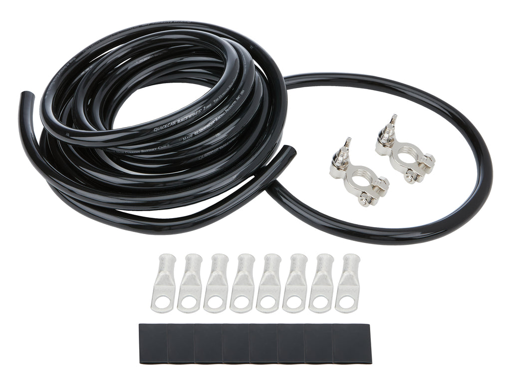 ALLSTAR PERFORMANCE 76111 Battery Cable Kit 2 Ga. 1 Battery All Black