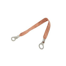 Load image into Gallery viewer, ALLSTAR PERFORMANCE 76329-18 Copper Ground Strap 18in w/ 1/4in and 3/8in Ring