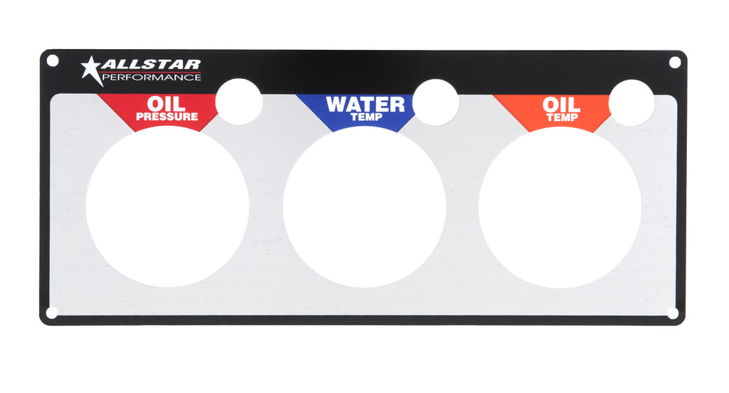 ALLSTAR PERFORMANCE 80126 Repl 3 Gauge Panel OP/WT/OT
