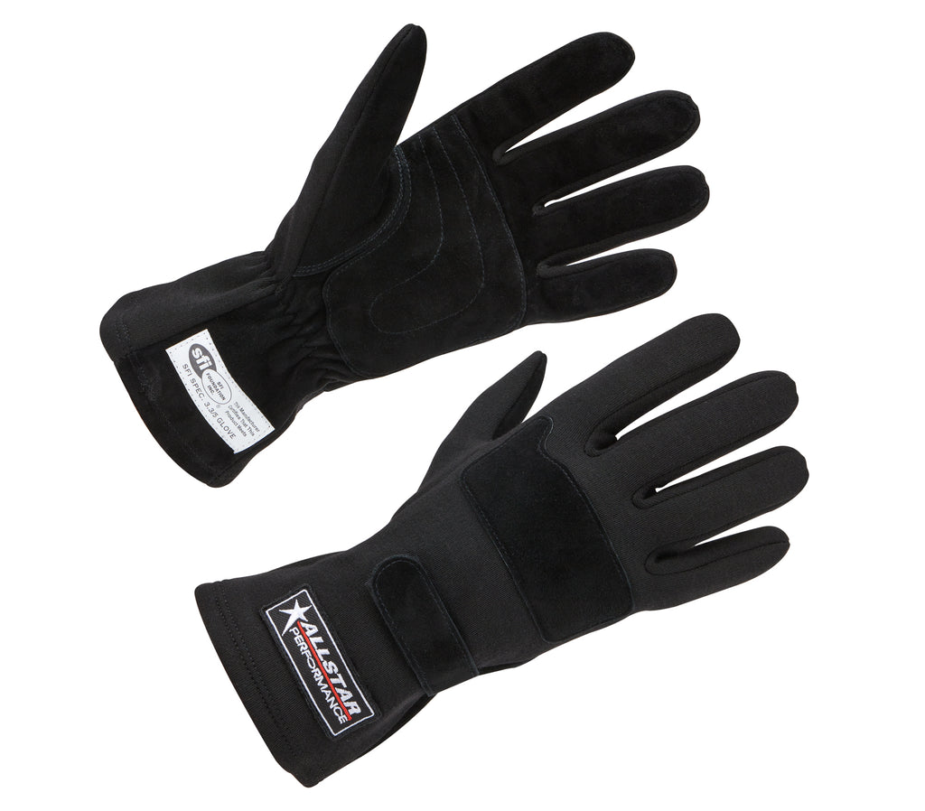 ALLSTAR PERFORMANCE 915011 Driving Gloves SFI 3.3/5 D/L Black Small