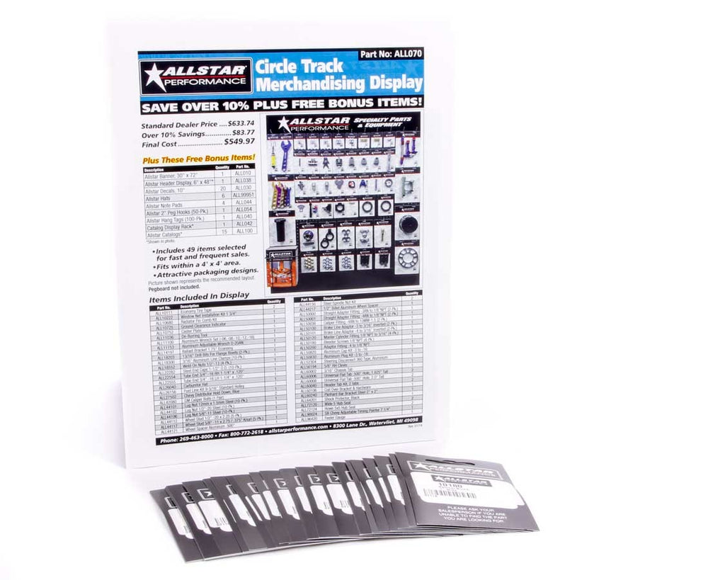 ALLSTAR PERFORMANCE 99153 Merchandising Display Components for ALL070
