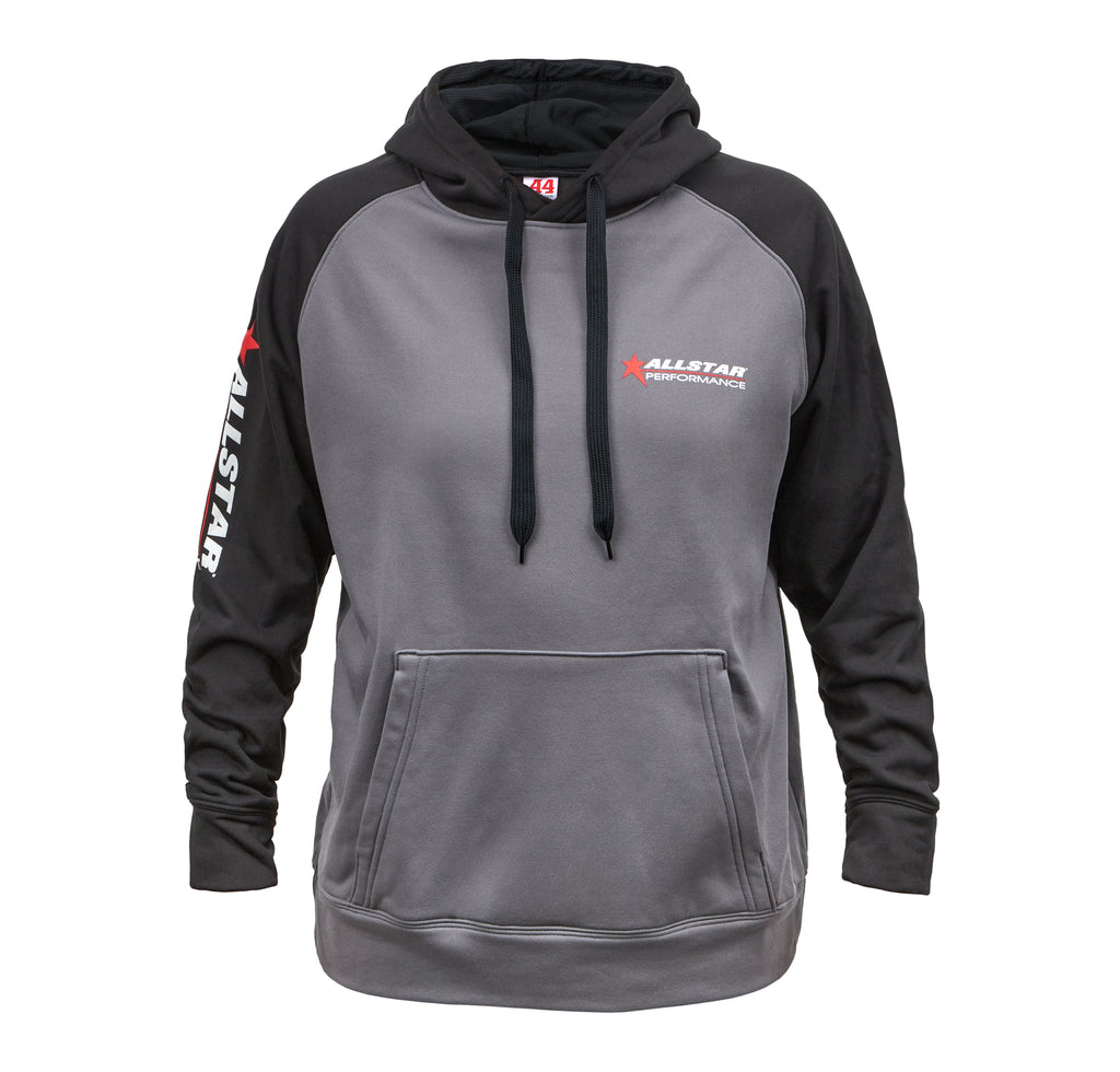 ALLSTAR PERFORMANCE 99916L Allstar Hooded Sweatshirt Lg Silver/Blk