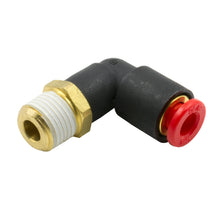 Load image into Gallery viewer, Dedenbear ALMRA-3/16 3/16" OD QUICK DISCONNECT TO 1/8" NPT THREAD RIGHT ANGLE