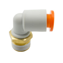 Load image into Gallery viewer, Dedenbear ALMRA 1/4" OD QUICK DISCONNECT TO 1/8" NPT THREAD RIGHT ANGLE