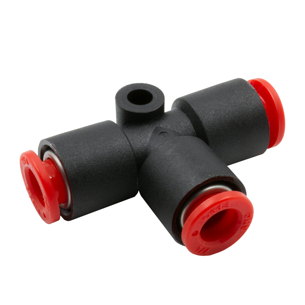 Dedenbear ALT AIR LINE TEE, 3-WAY 1/4" OD QUICK DISCONNECT