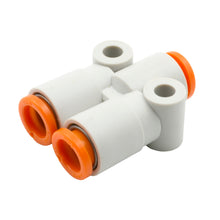 Load image into Gallery viewer, Dedenbear ALY AIR LINE Y-FITTING, 3 WAY 1/4" OD QUICK DISCONNECT