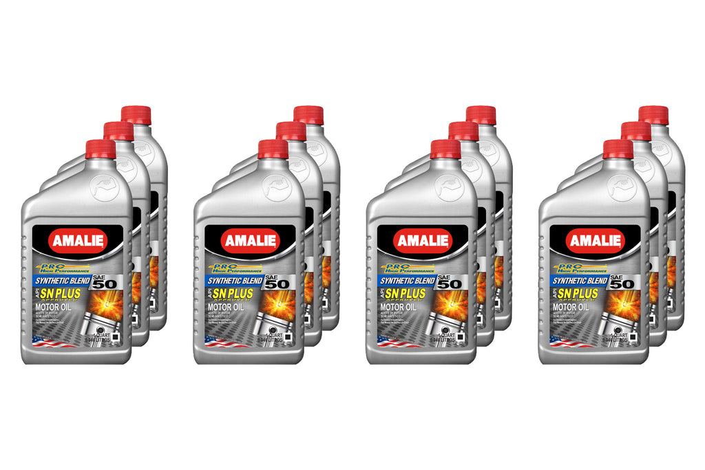 AMALIE 160-65656-56 PRO High Perf Syn Blend Oil 50W Case 12 x 1Qt