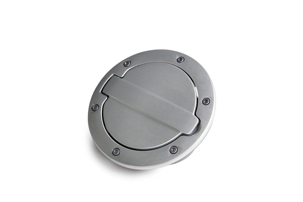 AMP Research 73000-00A Alloy Fuel Door, Brushed Aluminum - 07-18 Jeep Wrangler JK, 2 dr/4 dr for Select Jeep Wrangler, Jeep Wrangler JK