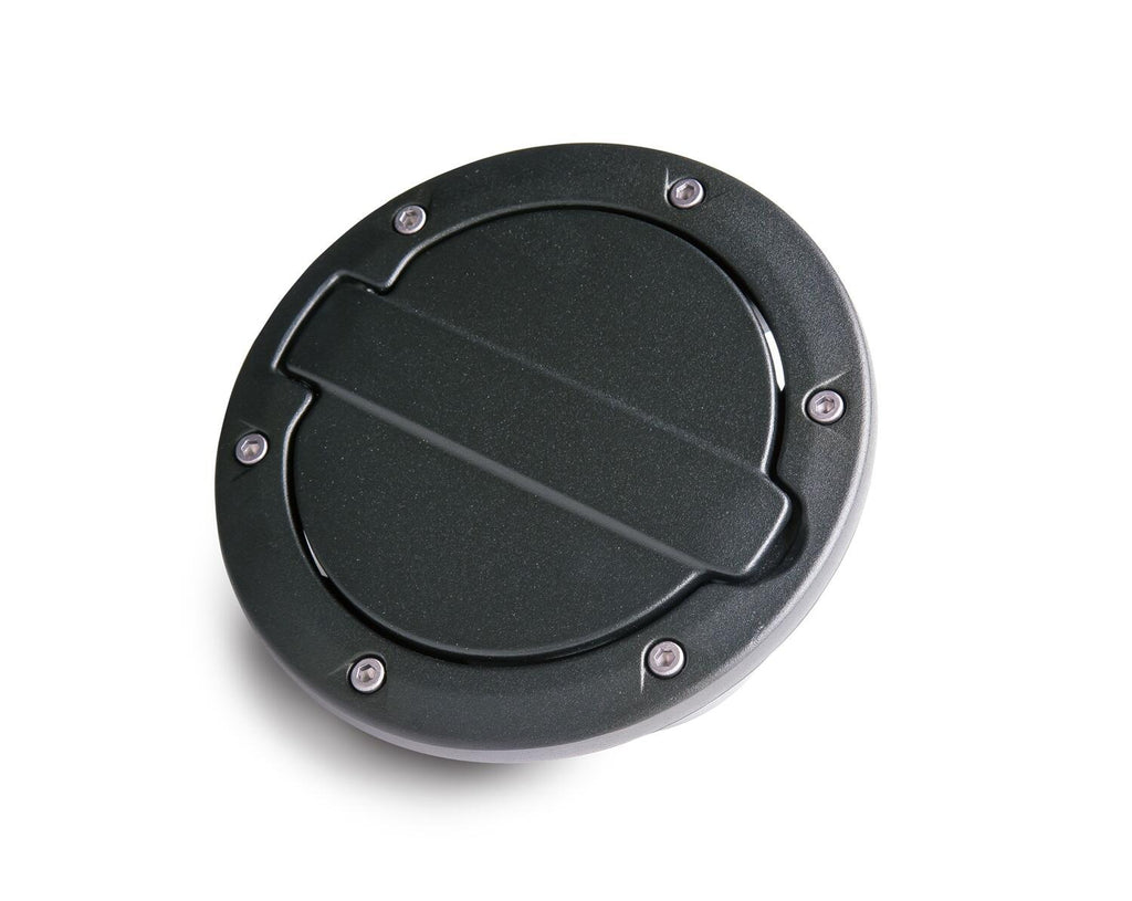 AMP Research 73000-01A Alloy Fuel Door, Black Aluminum - 07-18 Jeep Wrangler JK, 2 dr/4 dr for Select Jeep Wrangler, Jeep Wrangler JK