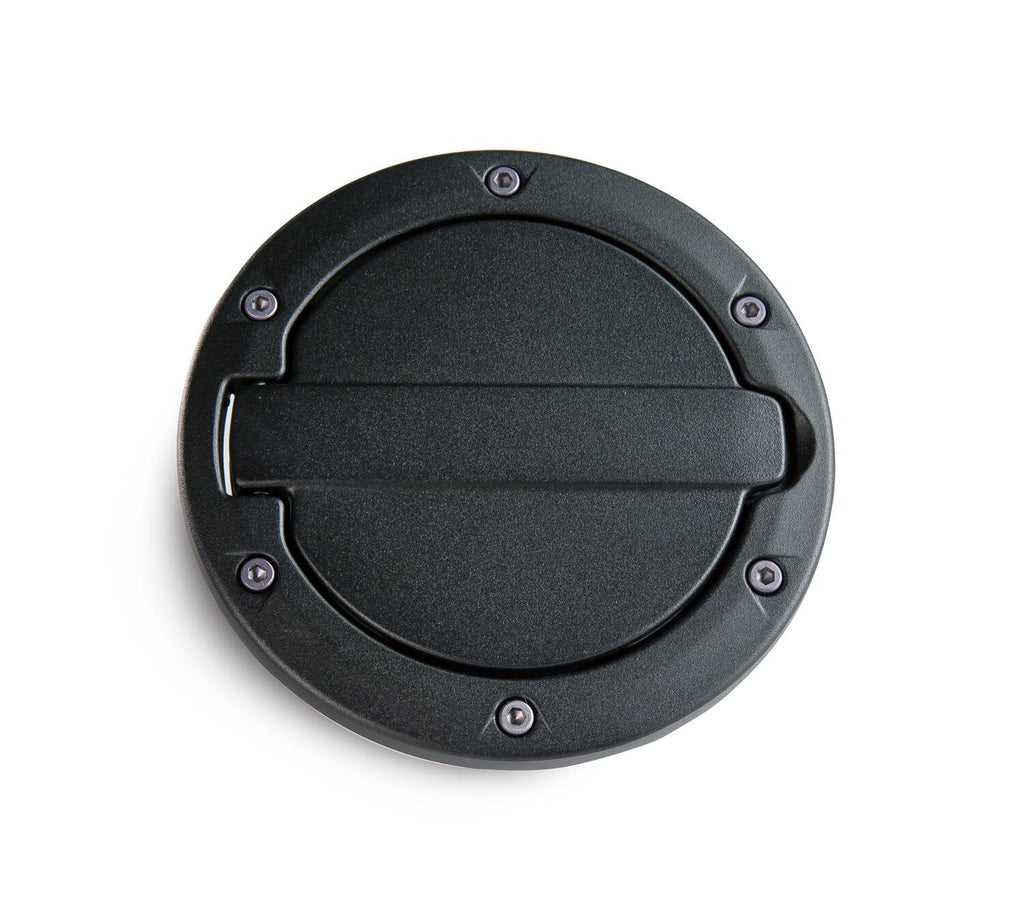 AMP Research 73000-01A Alloy Fuel Door, Black Aluminum - 07-18 Jeep Wrangler JK, 2 dr/4 dr for Select Jeep Wrangler, Jeep Wrangler JK
