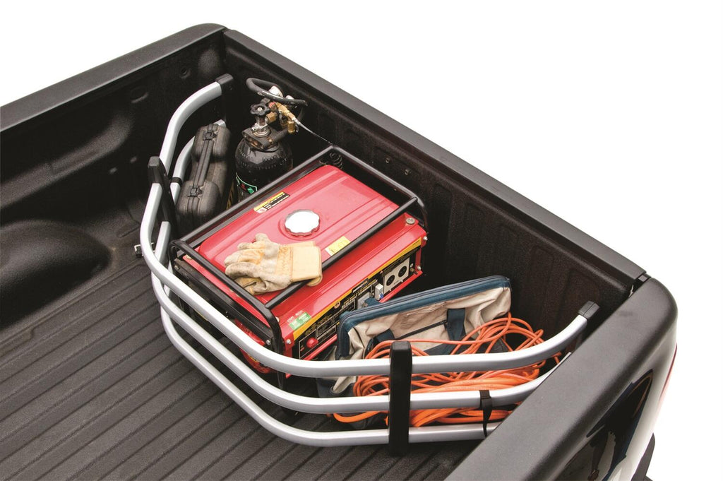 AMP Research 74805-00A BedXtender HD Sport - Silver for Select Chevrolet Silverado 1500, Chevrolet Silverado LD, Chevrolet Silverado HD, Chevrolet Silverado HD, GMC Sierra 1500, GMC Sierra Limited, GMC Sierra HD, GMC Sierra HD