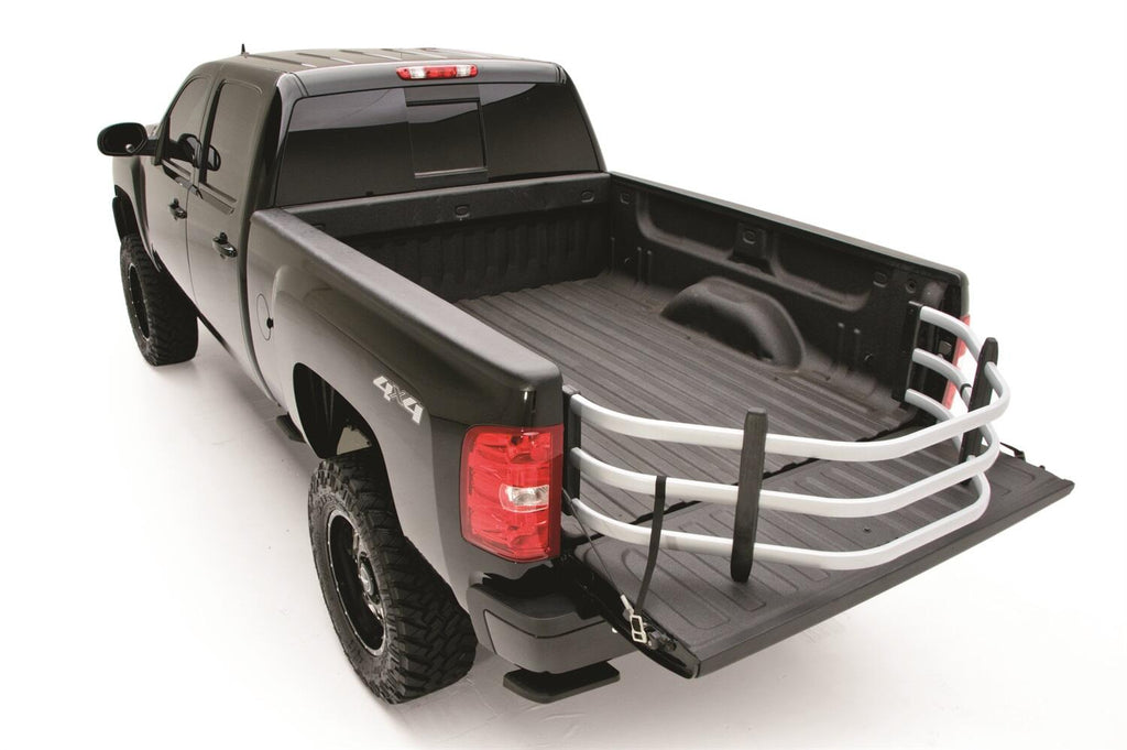 AMP Research 74805-00A BedXtender HD Sport - Silver for Select Chevrolet Silverado 1500, Chevrolet Silverado LD, Chevrolet Silverado HD, Chevrolet Silverado HD, GMC Sierra 1500, GMC Sierra Limited, GMC Sierra HD, GMC Sierra HD