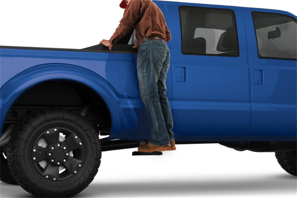 AMP Research 75413-01A Bedstep®2 Flp Dwn Side Bmpr Stp 17-22 Ford F-250/350 for Select Ford F-250 Super Duty, Ford F-350 Super Duty, Ford F-450 Super Duty