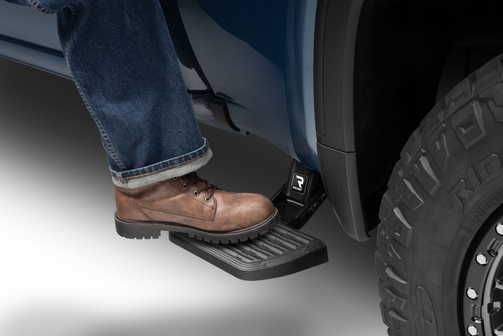 AMP Research 75415-01A Bedstep®2 Flip Down Side Bumper Step 19-26 Silv/Sra 1500, 22 LTD/Lmtd, Short Bed for Select Chevrolet Silverado 1500, Chevrolet Silverado LTD, GMC Sierra 1500, GMC Sierra Limited