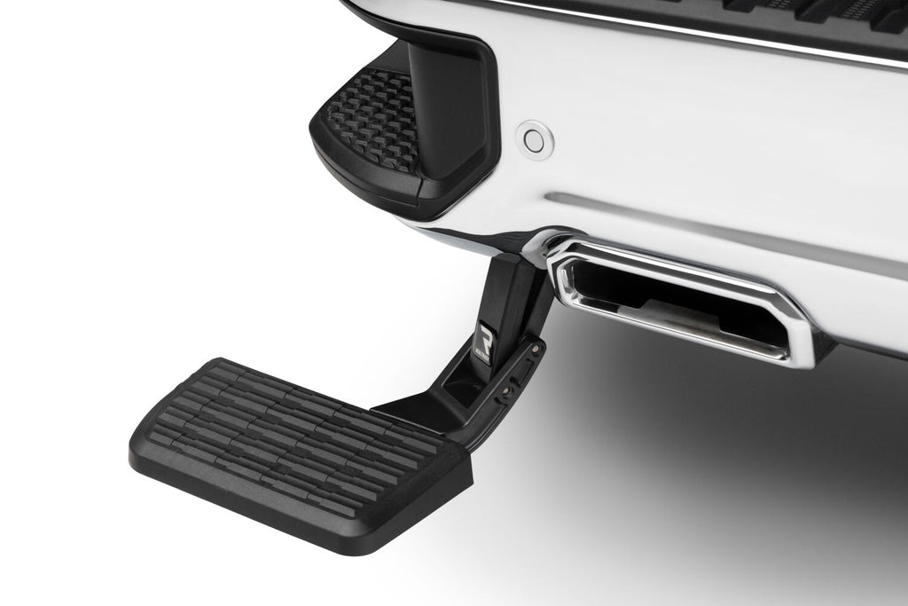 AMP Research 75323-01A AMP Bedstep Flip Down Bumper Step 19-26 Silverado/Sierra 1500, 22 LTD/Limited for Select Chevrolet Silverado 1500, Chevrolet Silverado LTD, GMC Sierra 1500, GMC Sierra Limited
