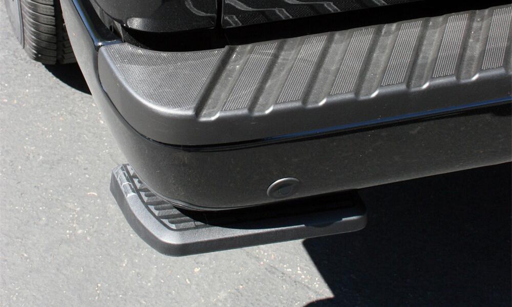 AMP Research 75328-01A Bedstep Flp Dwn Bmpr Stp 21-24 Ford F-150 for Select Ford F-150, Ford F-150 Lightning