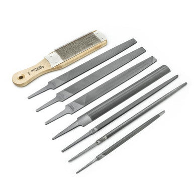 Crescent Tools 22025NNN 8 Piece 7" & 10" Machinist's File Set with Cleaner Card