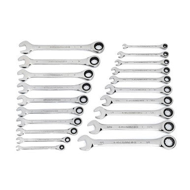 Gearwrench 35720-06 20 Piece 72-Tooth SAE/Metric Ratcheting Combination Wrench Set