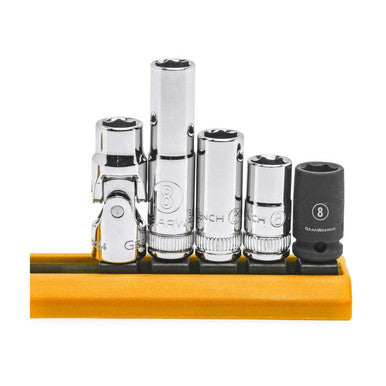 Gearwrench 80102 5 Piece 1/4" Drive 6 Point 8mm Socket Set