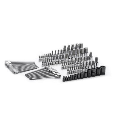 Gearwrench 80742 84 Piece 1/4", 3/8" & 1/2" Drive Hex/Ball End Hex/Tamper Proof Torx®/External Torx®/Torx® SAE/Metric Bit Set