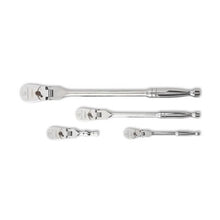 Load image into Gallery viewer, Gearwrench 81230P 4 Piece 1/4", 3/8" &amp; 1/2" Drive 120XP™ Flex Head Teardrop Ratchet Set