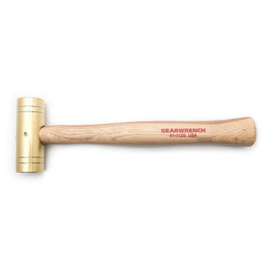Gearwrench 81-112G 2 lb. Brass Hammer with Hickory Handle
