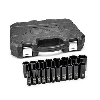 Gearwrench 84934N 19 Piece 1/2" Drive 6 Point Deep Impact SAE Socket Set