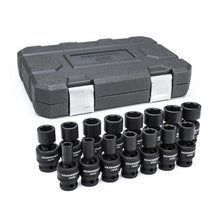 Load image into Gallery viewer, Gearwrench 84939N 15 Piece 1/2" Drive 6 Point Standard Universal Impact Metric Socket Set
