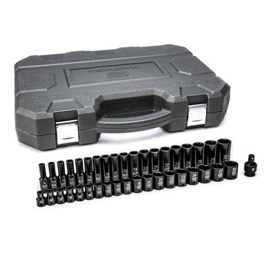 Gearwrench 84948N 39 Piece 1/2" Drive 6 Point Standard & Deep Impact Metric Socket Set