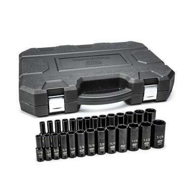 Gearwrench 84949N 27 Piece 1/2" Drive 6 Point Deep Impact SAE/Metric Socket Set