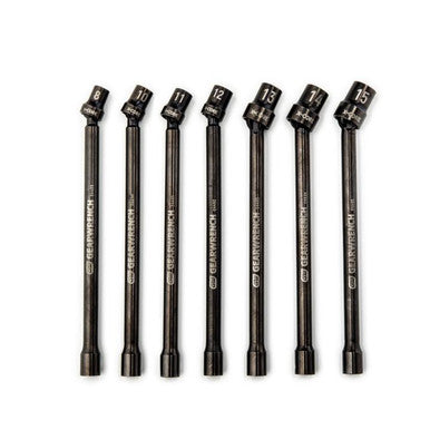Gearwrench 84980 7 Piece 3/8" Drive 6 Point X-Core™ Pinless Universal Impact Metric Extension Socket Set