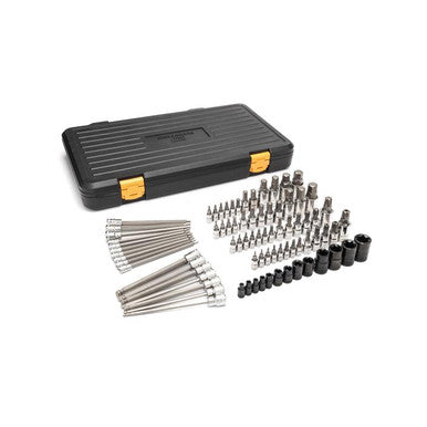 Gearwrench 86538 80 Piece 1/4", 3/8" & 1/2" Drive Hex/Ball End Hex/Tamper Proof Torx®/E-Torx®/Torx® Bit Socket Set