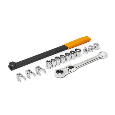 Gearwrench 89000 15 Piece Serpentine Belt Tool Set with Locking Flex Head Ratcheting Wrench