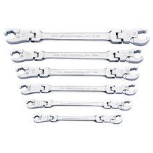 Load image into Gallery viewer, Gearwrench 89101D 6 Piece Ratcheting Flex Head Flare Nut Metric Wrench Set